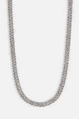Iced Prong Cuban Chain - 8mm - White