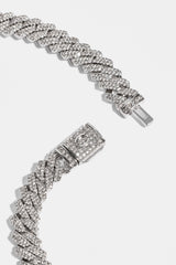 Iced Prong Cuban Chain - 8mm - White