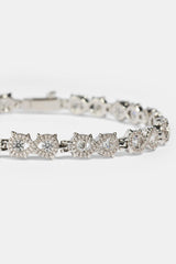Cluster Infinity Bracelet - 6mm - White