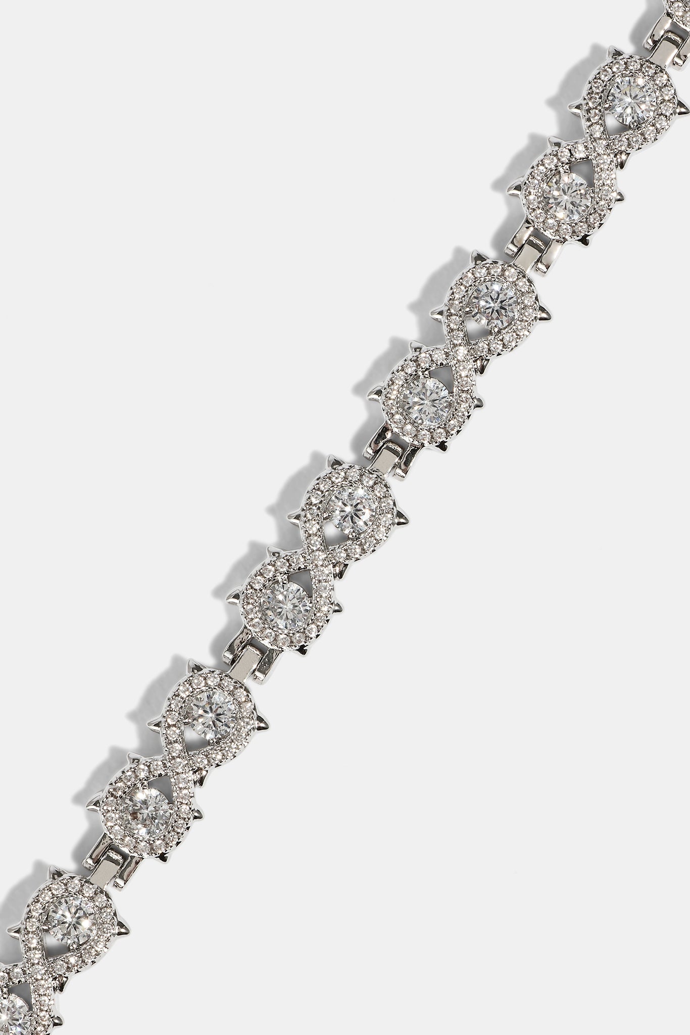 Cluster Infinity Bracelet - 6mm - White