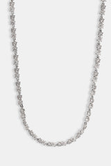 Iced Cluster Infinity Chain - 6mm - White