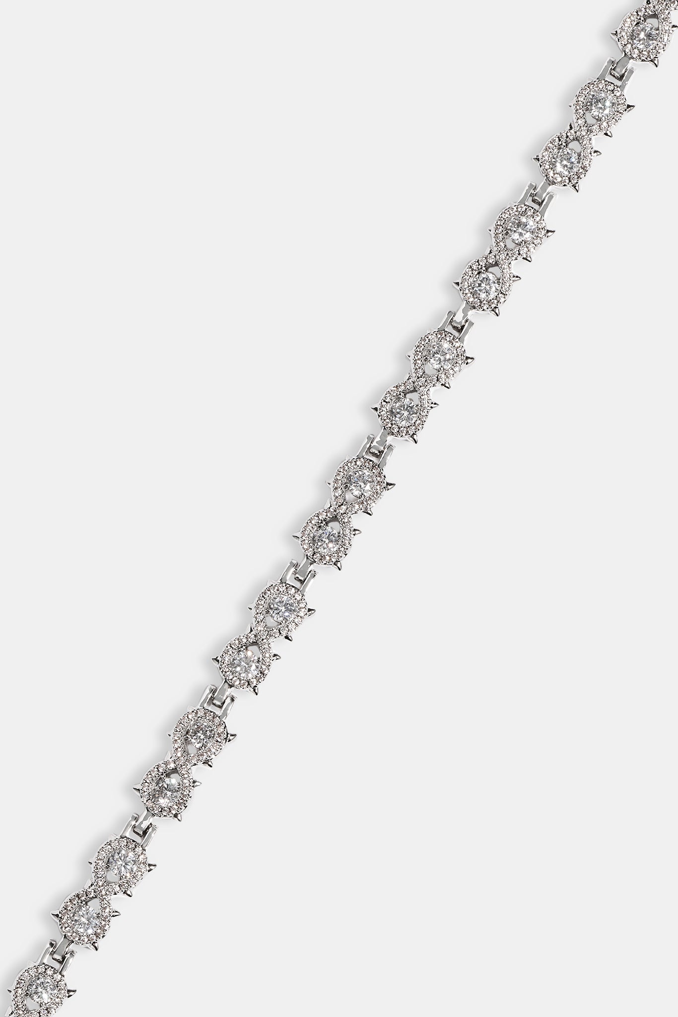 Iced Cluster Infinity Chain - 6mm - White