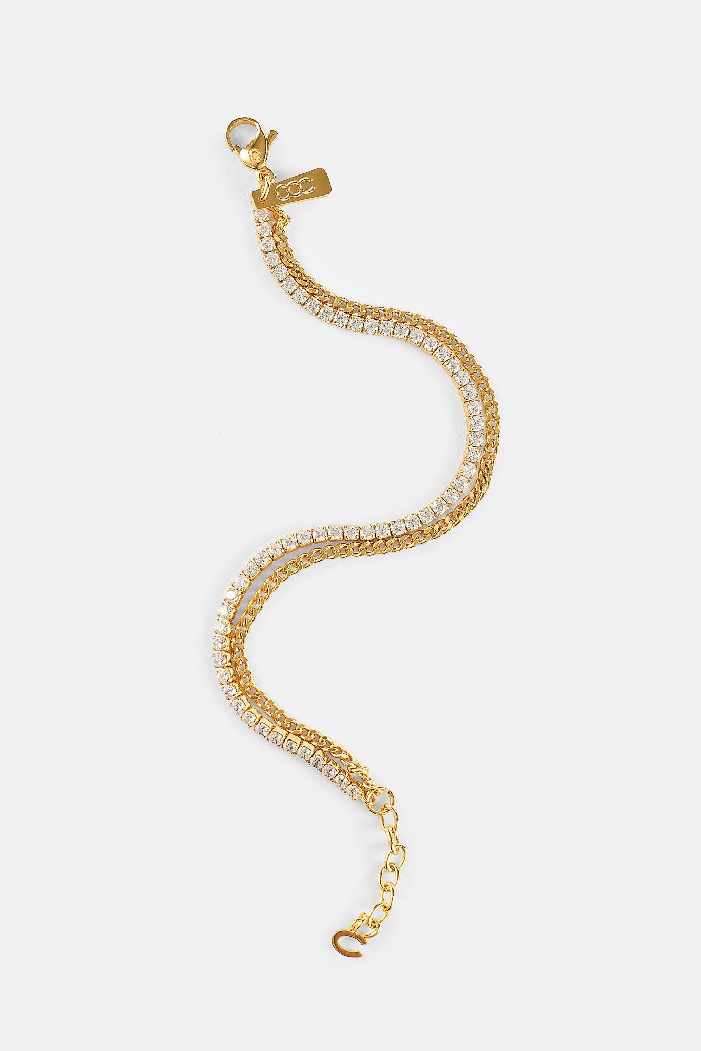 Double Layer Micro Tennis & Cuban Bracelet - 2.5mm