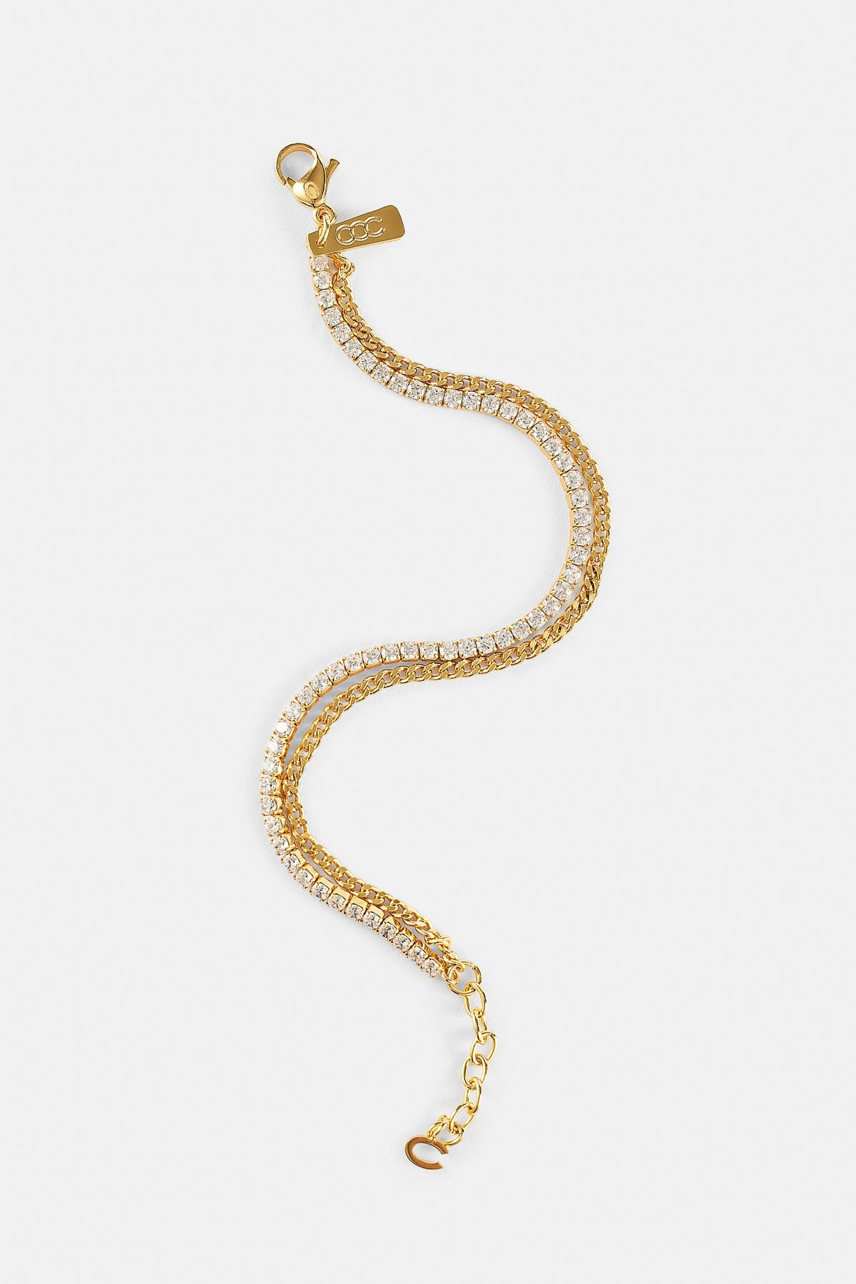 Double Layer Micro Tennis & Cuban Bracelet - 2.5mm | Womens 