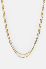 Double Layer Ice Rolo Necklace - 5mm