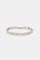 Iced Double Tennis Bracelet - 6mm