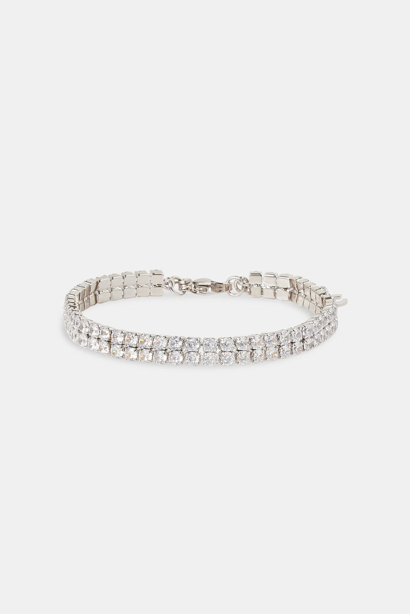 Iced Double Tennis Bracelet - 6mm