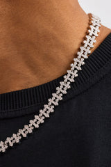 Iced Micro Cross Chain - 10mm - White