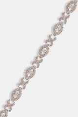 Iced Eye Infinity Link Chain - 8mm - White
