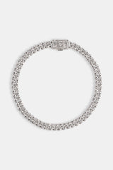 Iced Prong Cuban Bracelet - 5mm - White