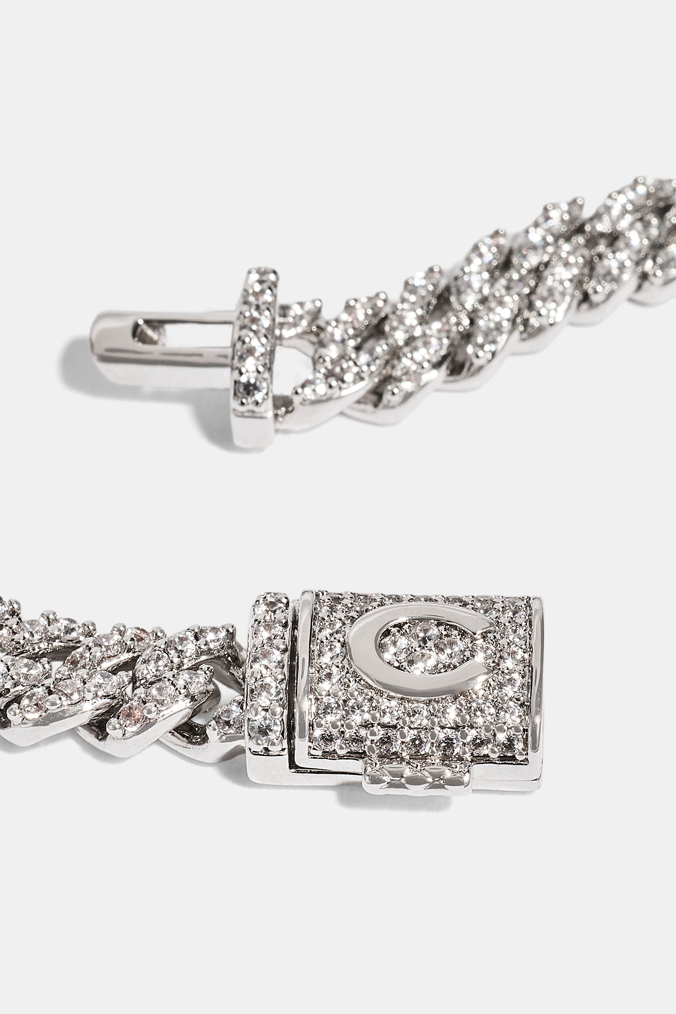 Iced Prong Cuban Bracelet - 5mm - White