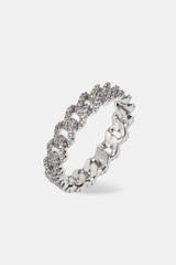 Iced Prong Cuban Ring - 5mm