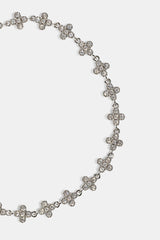 Iced Connecting Motif Bracelet - 5mm - White