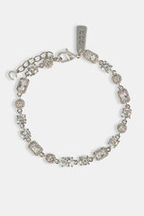 Iced Mixed Shape Bracelet - 5mm - White