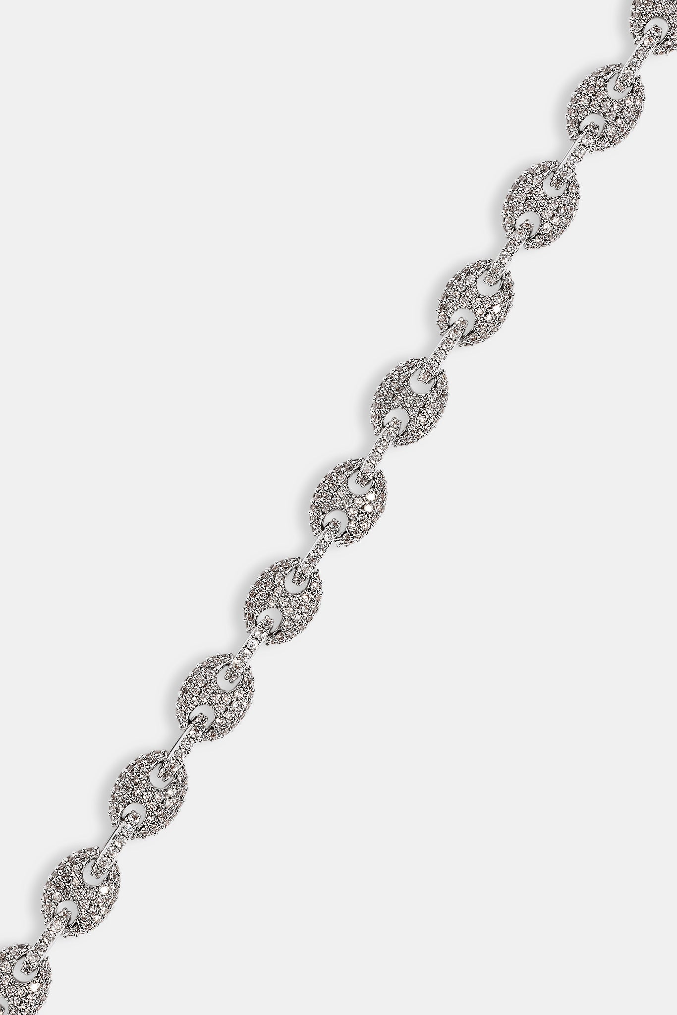 Iced Mariner Link Bracelet - 6mm - White