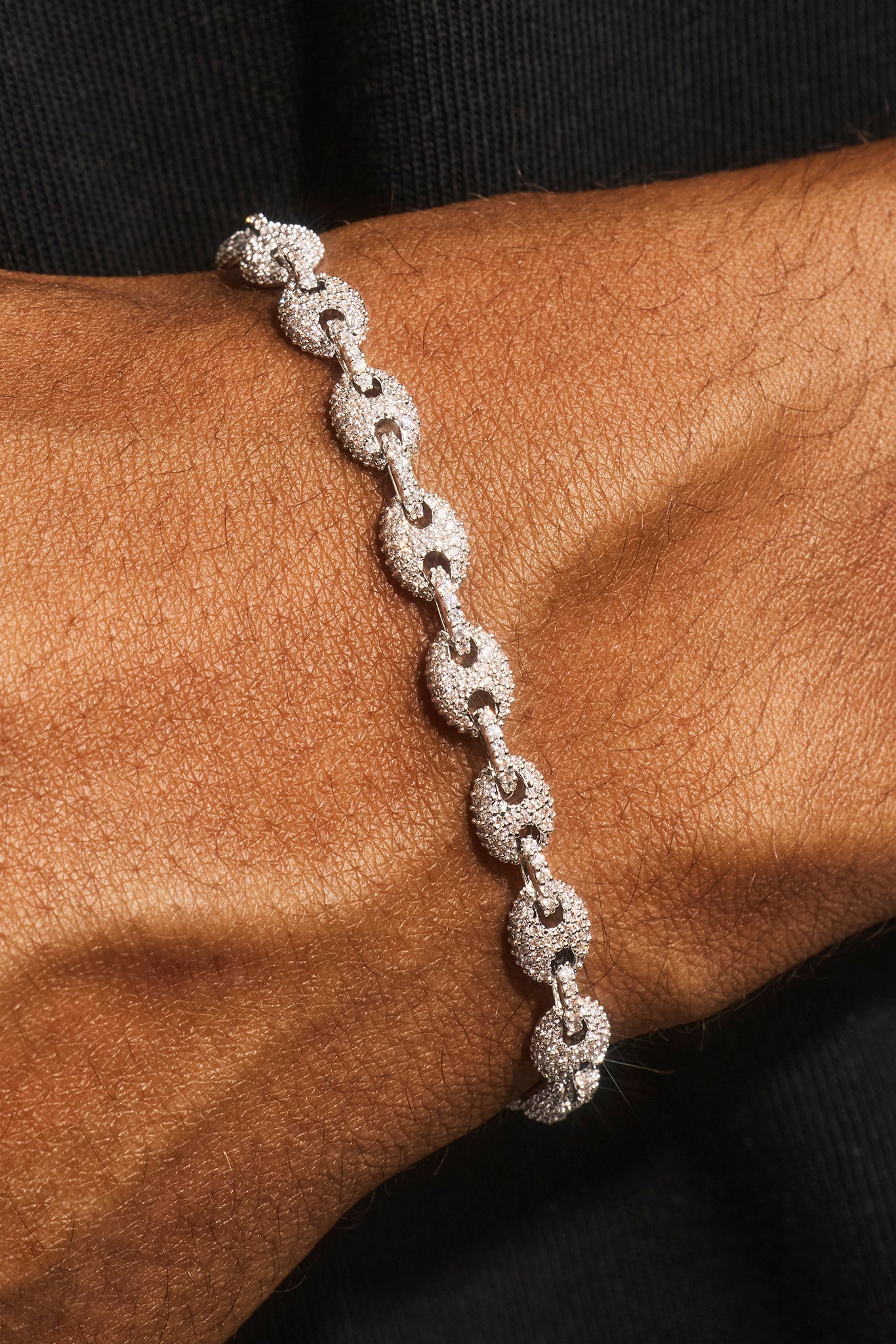 Iced Mariner Link Bracelet - 6mm - White