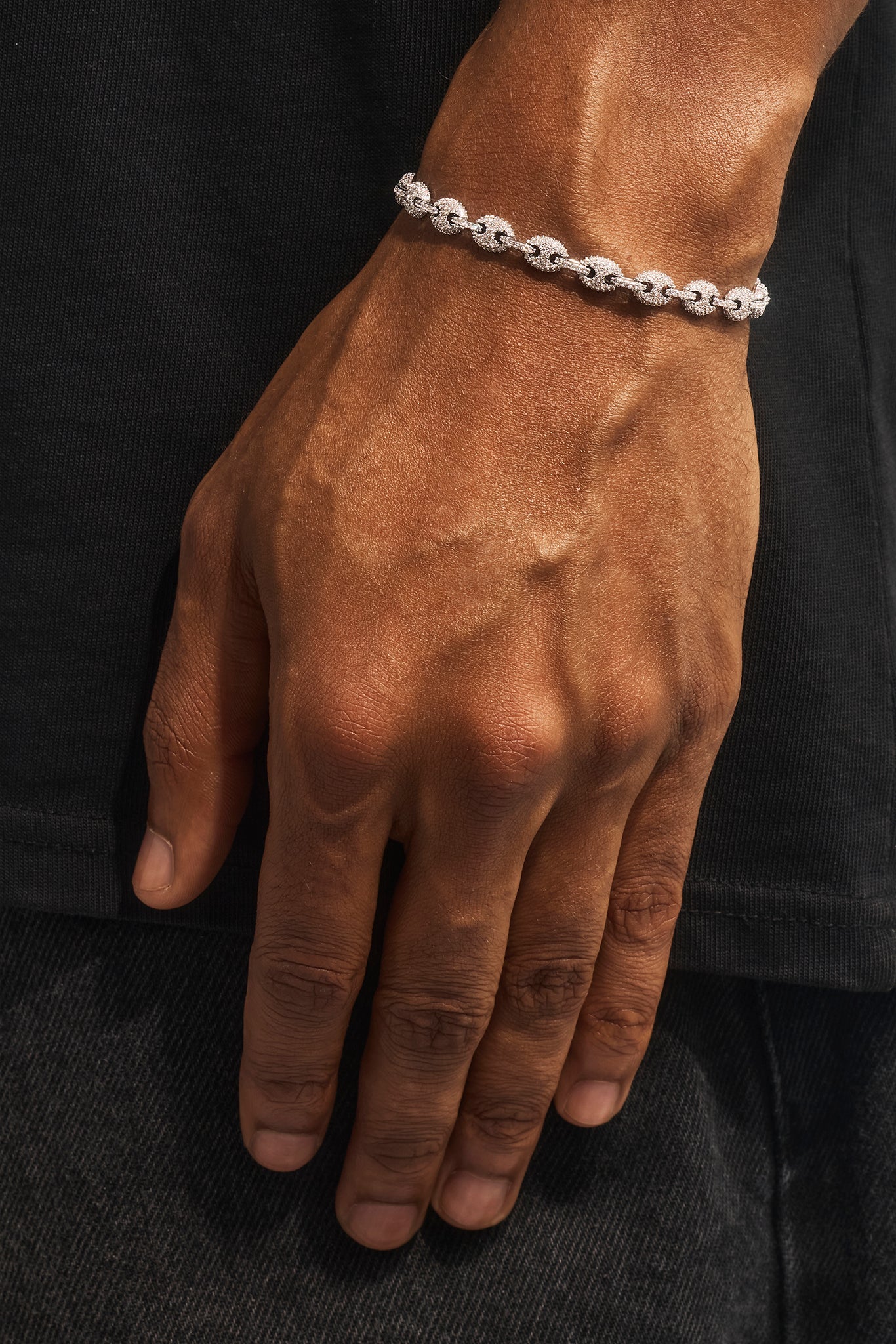 Iced Mariner Link Bracelet - 6mm - White