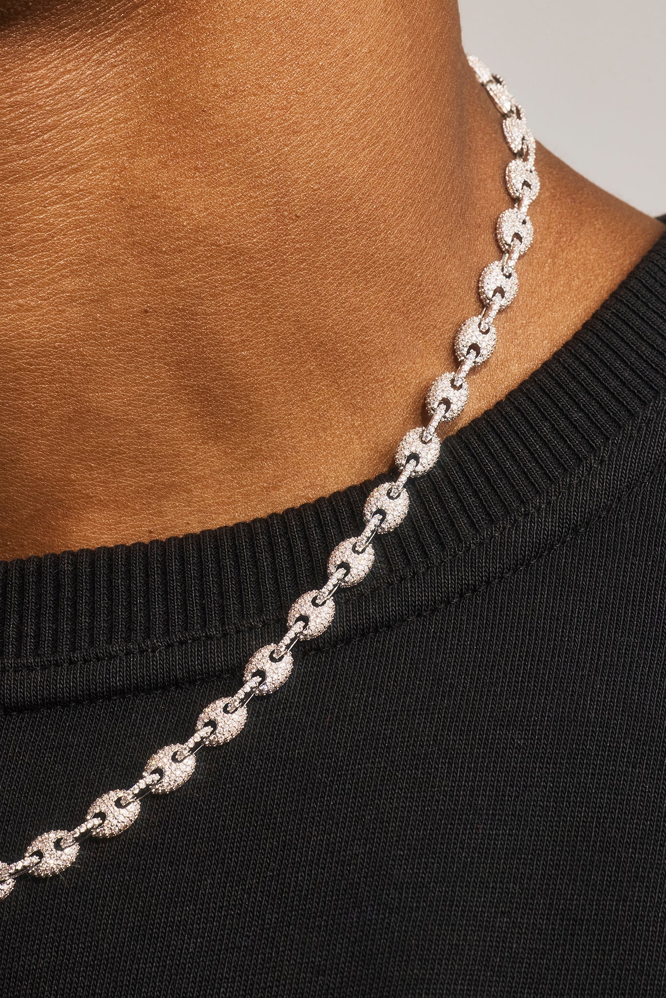 Iced Mariner Link Chain - 6mm - White