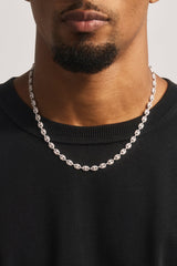 Iced Mariner Link Chain - 6mm - White
