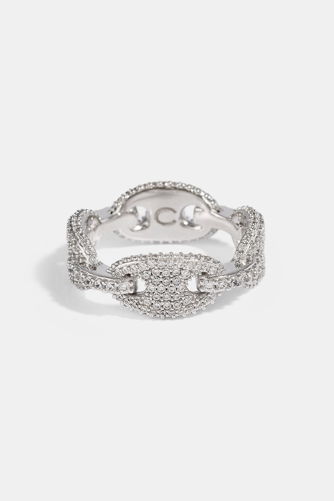 Iced Mariner Link Ring - 8mm - White