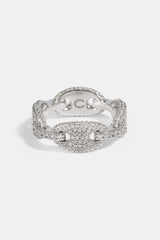 Iced Mariner Link Ring - 8mm - White
