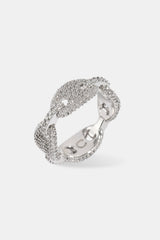 Iced Mariner Link Ring - 8mm - White
