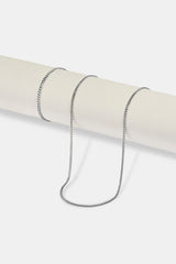 Micro Cuban Bracelet 2.5mm & Micro Cuban Chain 3mm  - White