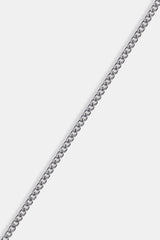 Micro Miami Cuban Bracelet - 3mm - White