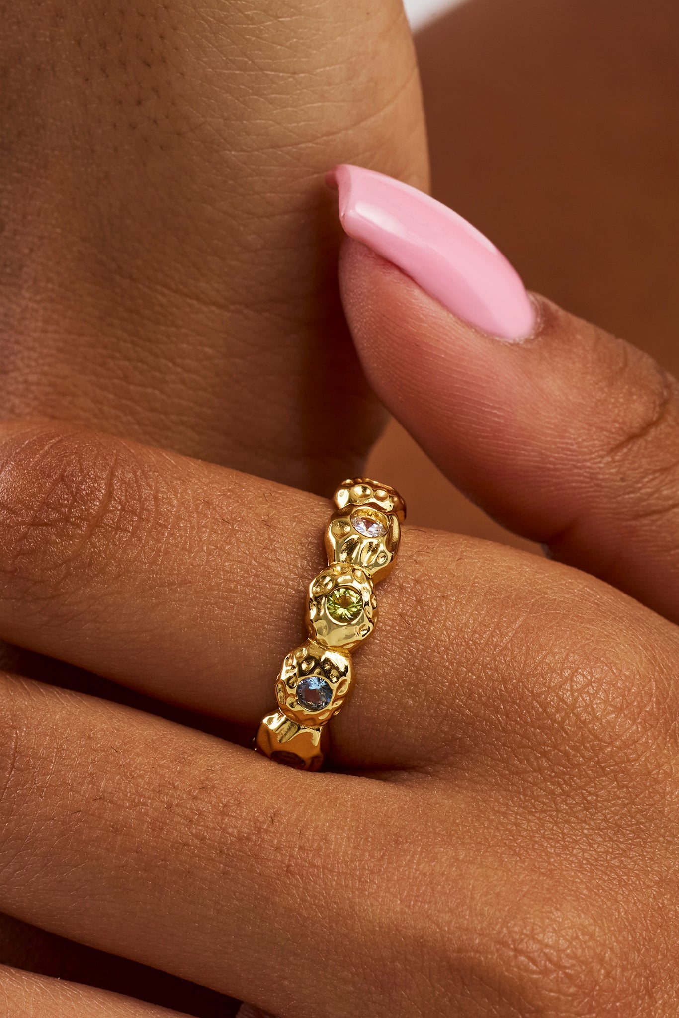 Mixed Stone Shape CZ Ring - 6mm - Gold