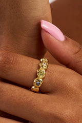 Mixed Stone Shape CZ Ring - 6mm - Gold