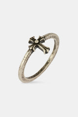 Oxidised Cross Motif Ring - 10mm - White