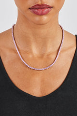 Pink Tennis Chain - 3mm