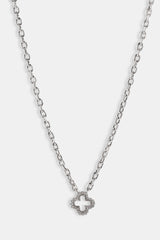 Iced Motif Necklace - 10mm - White