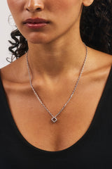 Iced Motif Necklace - 10mm - White