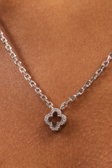 Iced Motif Necklace - 10mm - White