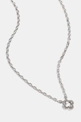 Iced Motif Necklace - 10mm - White