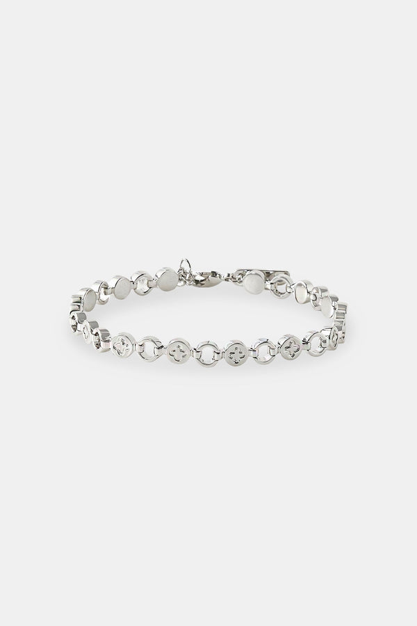 Polished Motif Link Bracelet - 6mm