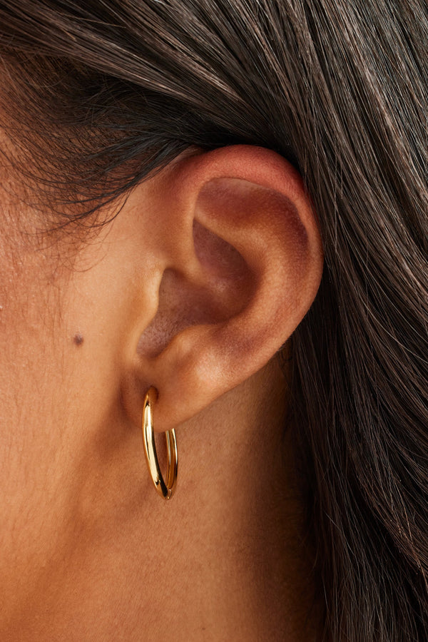 Polished Hoop Earrings - 20mm