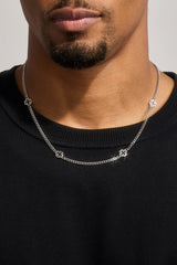 Polished Cross Motif Chain - 6mm - White