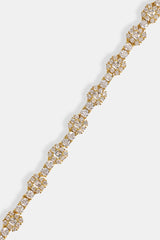 Square Stone Tennis Chain - 6mm - Gold