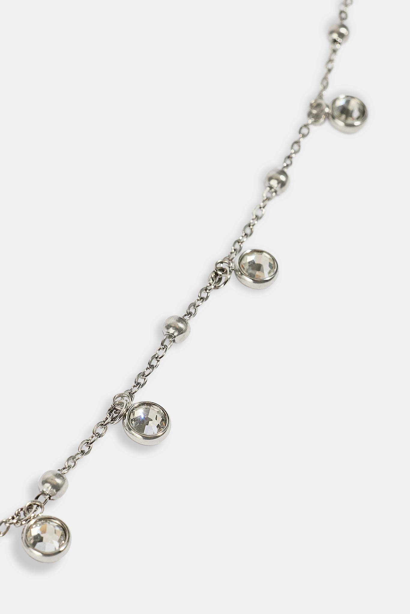 CZ Droplet Body Chain - 10mm - White