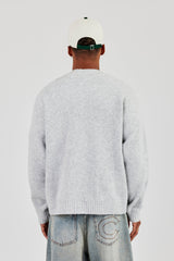 Knitted Cardigan - Light Grey