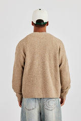 Knitted Cardigan - Taupe