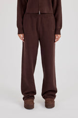 Rib Knit Jogger - Brown