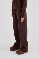 Rib Knit Jogger - Brown