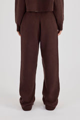 Rib Knit Jogger - Brown