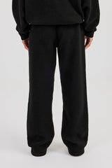 Wide Leg Knitted Jogger - Black