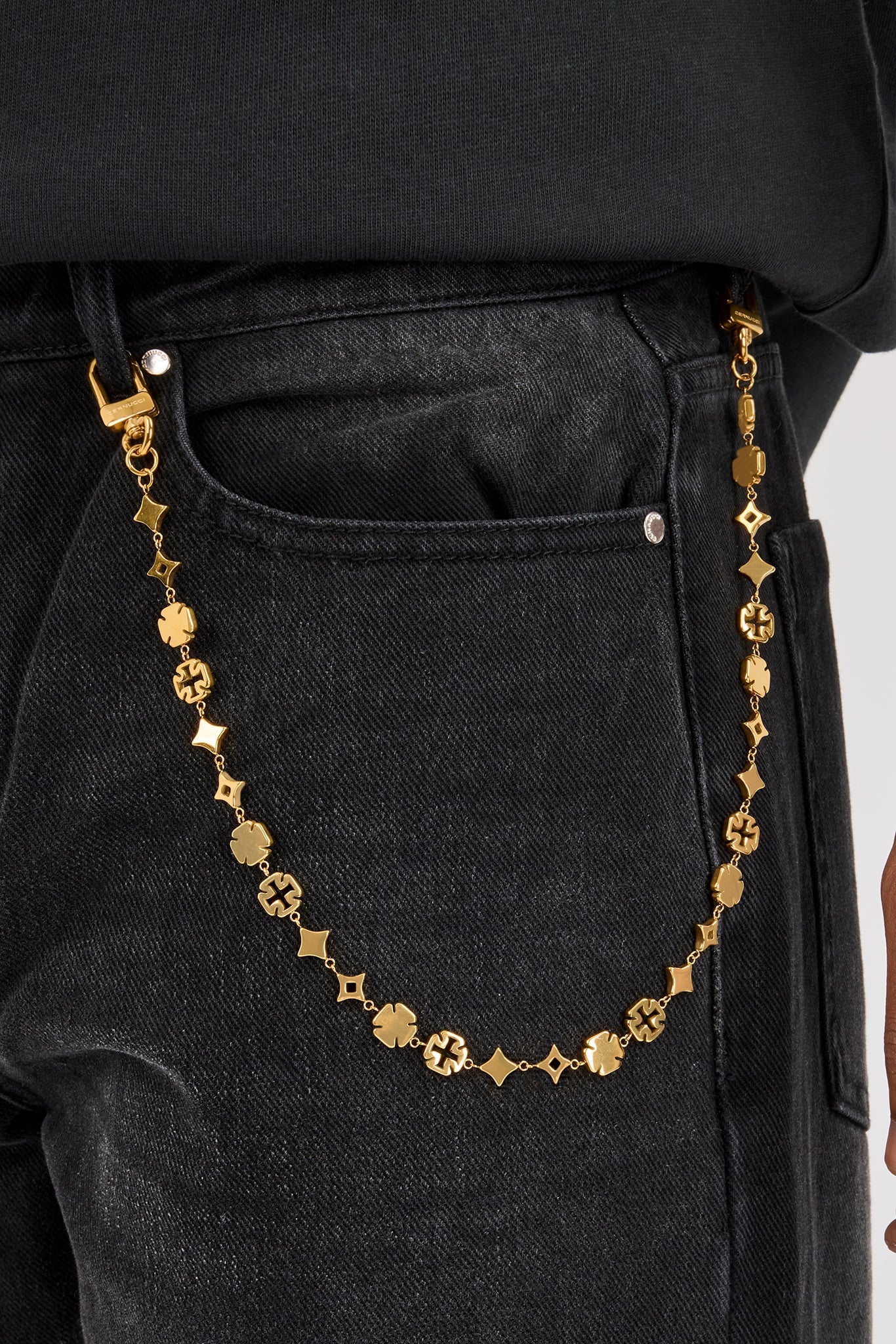 Cernucci Motif Jean Chain - 10mm - Gold