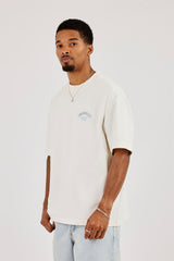 Oversized Back Logo Printed T-Shirt - Off White