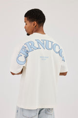 Oversized Back Logo Printed T-Shirt - Off White